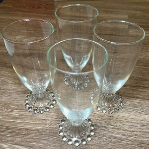 Vintage Clear Glass Goblets